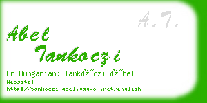 abel tankoczi business card
